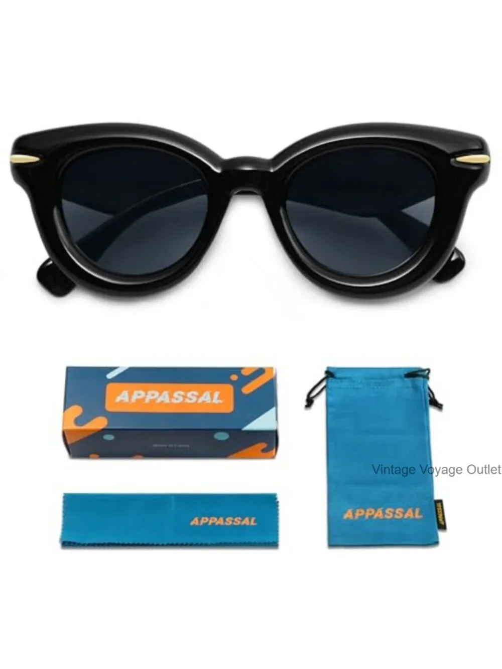 Retro Round Chunky Sunglasses UV400 Protection Trendy Oversized Shades